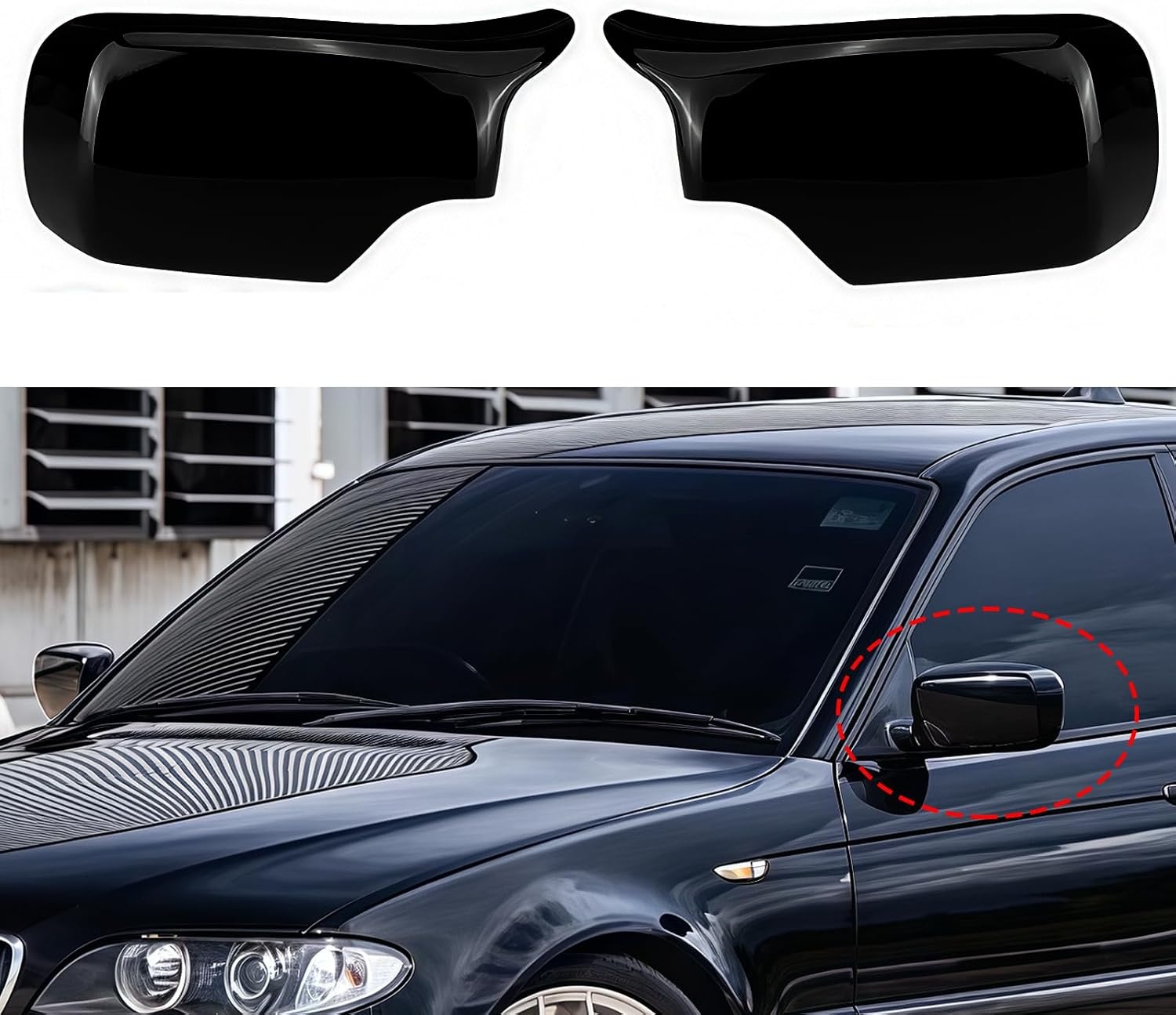 Hoogglans Zwarte Spiegelkappen BMW E46 (1998-2005) - 55% Korting