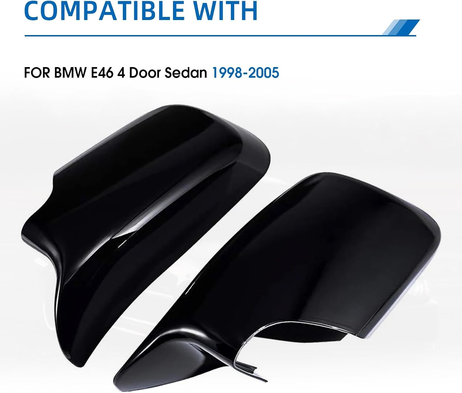 Hoogglans Zwarte Spiegelkappen BMW E46 (1998-2005) - 55% Korting