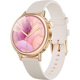 TOOBUR Smartwatch voor Dames - 37mm AMOLED - Fitness Tracker - Beige