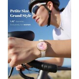 TOOBUR Smartwatch voor Dames - 37mm AMOLED - Fitness Tracker - Beige