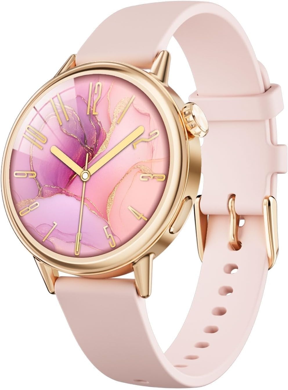 TOOBUR Smartwatch voor Dames - 37mm AMOLED - Fitness Tracker - Beige