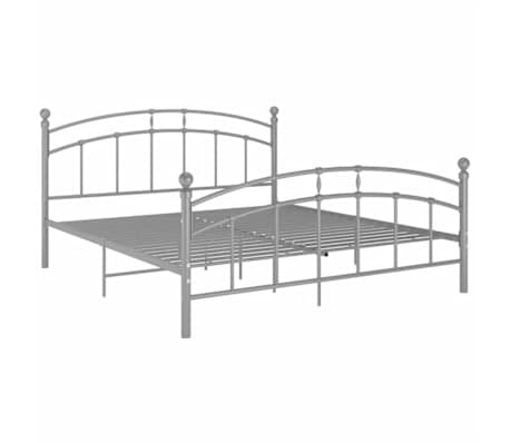 vidaXL Bedframe Metaal Grijs 200x200 cm - 54% Korting!
