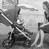 Parasol Kinderwagen & Buggy Grijs | 70 cm | Flexibel & Universeel | 29% Korting