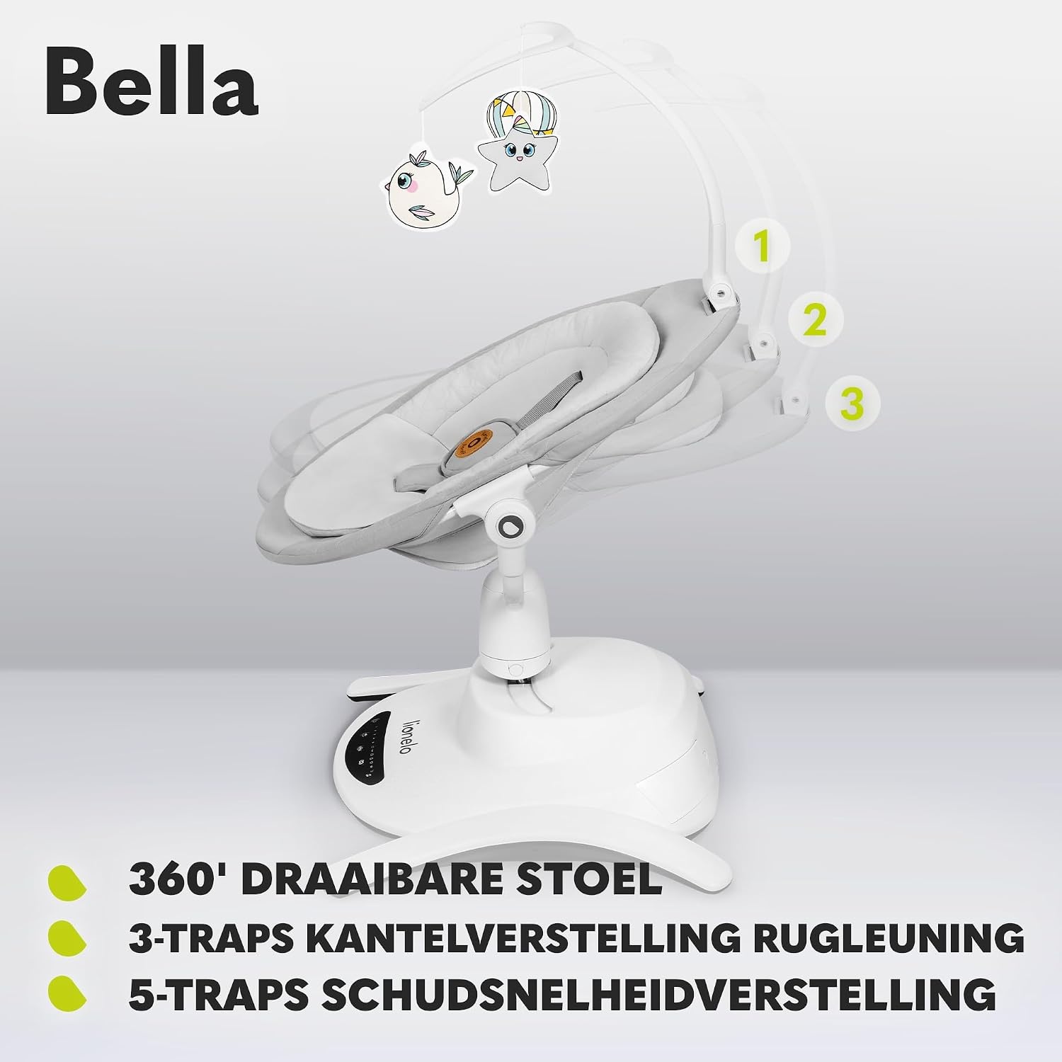 Elektrische Babywipstoel Grijs - 30% Korting