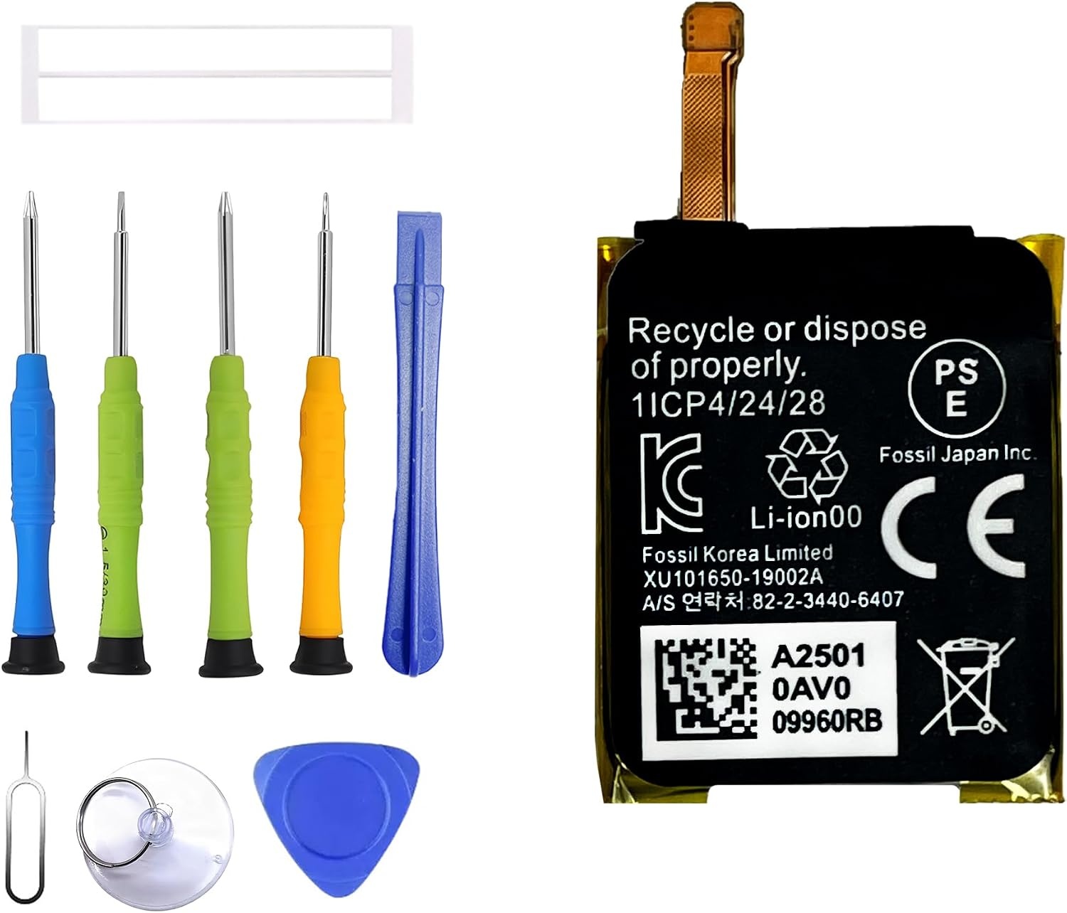 Vervangende Accu APP00296 310mAh voor Fossil Gen 5/Julianna HR - 39% Korting!