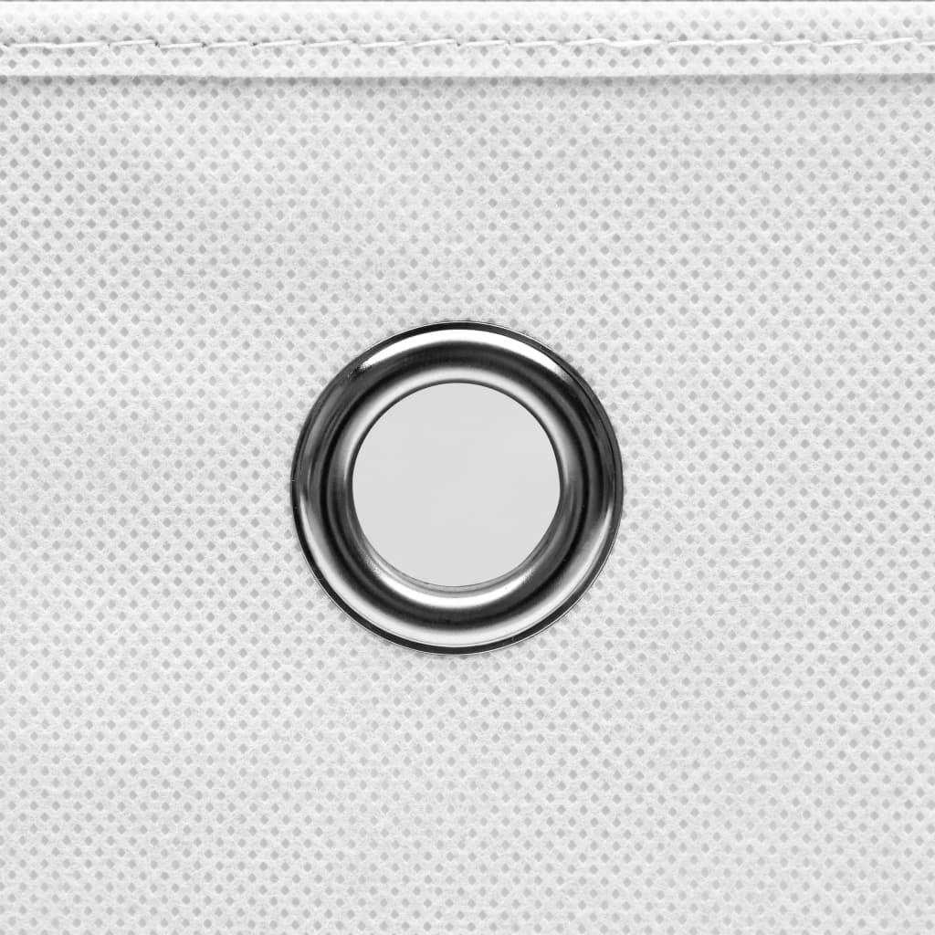 vidaXL Opbergboxen met Deksel (10 stuks) - 28x28x28 cm Wit - 34% Korting