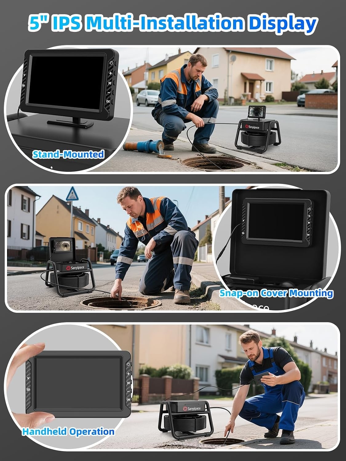 30% Korting: Buisinspectiecamera Riool met 30m Kabel & HD Scherm