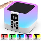 Draagbare Bluetooth Speaker 4-in-1 | Nachtlampje & Wekker met Witte Ruis | 57% Korting