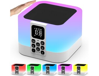 4-in-1 Draagbare Bluetooth Speaker: Nachtlamp, Wekker & Witte Ruis (29% Korting)