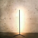 Dimbaar Zwart Minimalistisch LED Vloerlamp - Hoeklamp met Warm Licht (60% Korting)