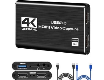 4K HDMI Capture Card - USB 3.0, 1080p 60FPS Streaming