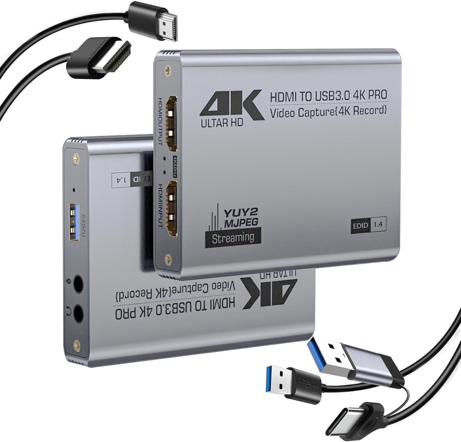 4K HDMI Capture Card - USB 3.0, 1080p 60FPS Streaming