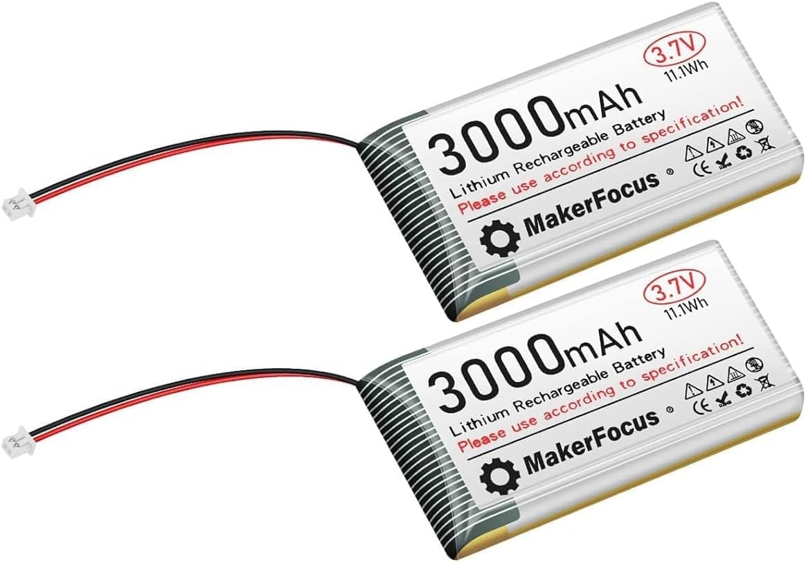 2x 3000mAh Lithium Polymeer Batterij voor ESP32 (3,7V) | 40% Korting