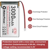2x 3000mAh Lithium Polymeer Batterij voor ESP32 (3,7V) | 40% Korting