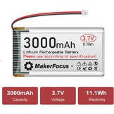 2x 3000mAh Lithium Polymeer Batterij voor ESP32 (3,7V) | 40% Korting