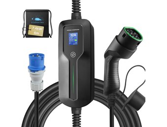 Morec Draagbare EV Oplader Type 2 | 16/24/32A CEE | 35% Korting