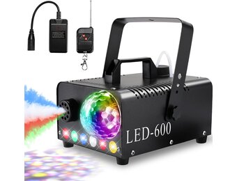 Rookmachine met Discobal & 6 RGB LED's - 600W - 29% Korting