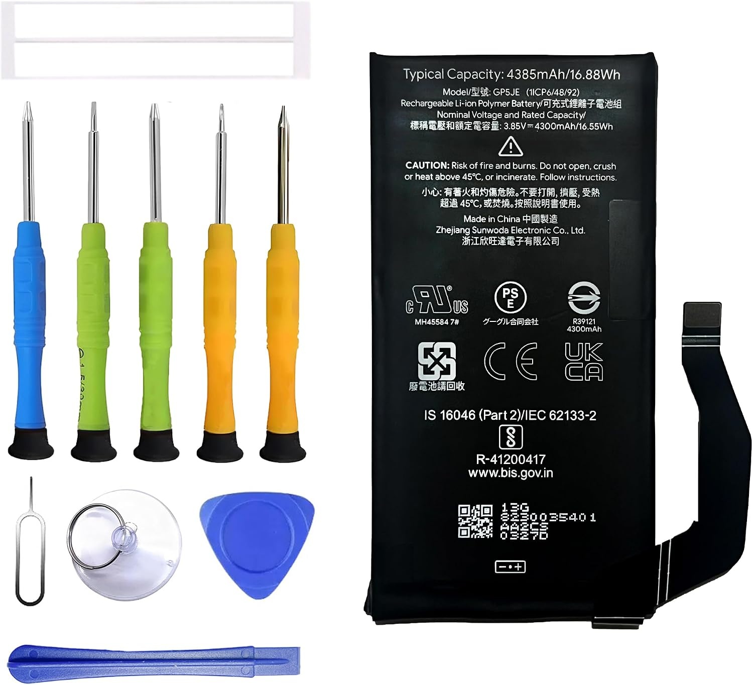 Accu GP5JE voor Google Pixel 7a - 4300mAh met Gereedschap (27% Korting)