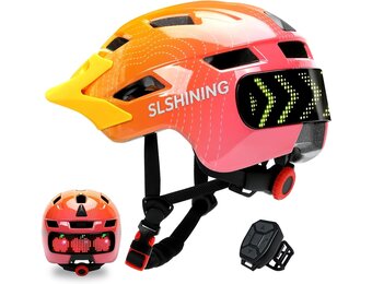 Kinderfietshelm met LED & Afstandsbediening - 28% Korting!