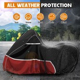 Motorhoes, outdoor, geschikt voor Honda Adventure Model CRF1100L Africa Twin CB500X, 420D Oxford-stof, waterdichte motorhoes, afdekzeil, weerbestendig, motorhoes, zeil, zwart en rood