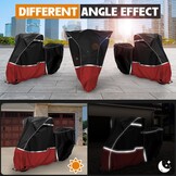 Motorhoes, outdoor, geschikt voor Honda Adventure Model CRF1100L Africa Twin CB500X, 420D Oxford-stof, waterdichte motorhoes, afdekzeil, weerbestendig, motorhoes, zeil, zwart en rood