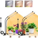 LED Groeilamp voor Planten, 4-kops Volledig Spectrum met Timer - 33% Korting