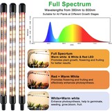 LED Groeilamp voor Planten, 4-kops Volledig Spectrum met Timer - 33% Korting
