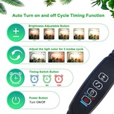 LED Groeilamp voor Planten, 4-kops Volledig Spectrum met Timer - 33% Korting