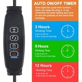 LED Groeilamp voor Planten, 4-kops Volledig Spectrum met Timer - 33% Korting