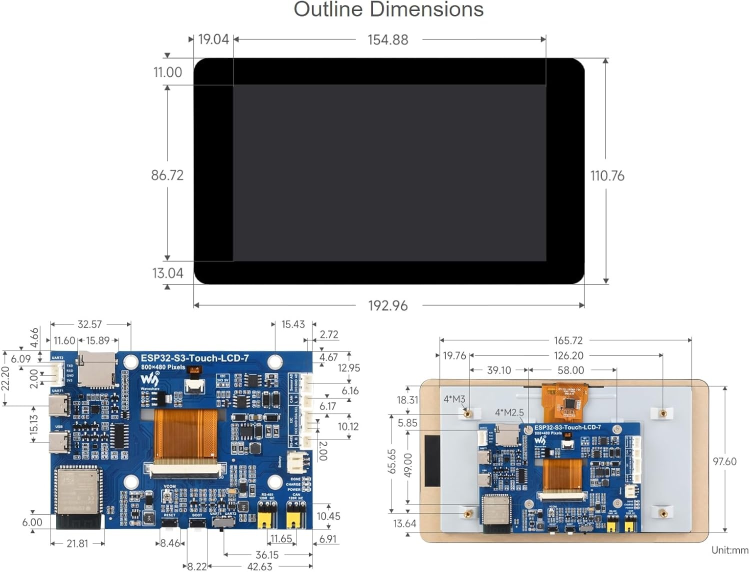 ESP32-S3 Ontwikkelbord met 7" Touchscreen - 29% Korting