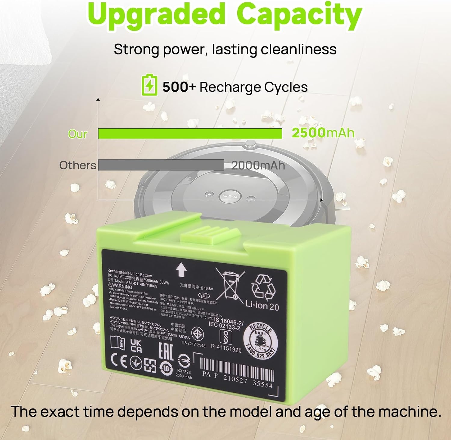 Stofzuigeraccu 2500 mAh voor iRobot Roomba (41% korting)