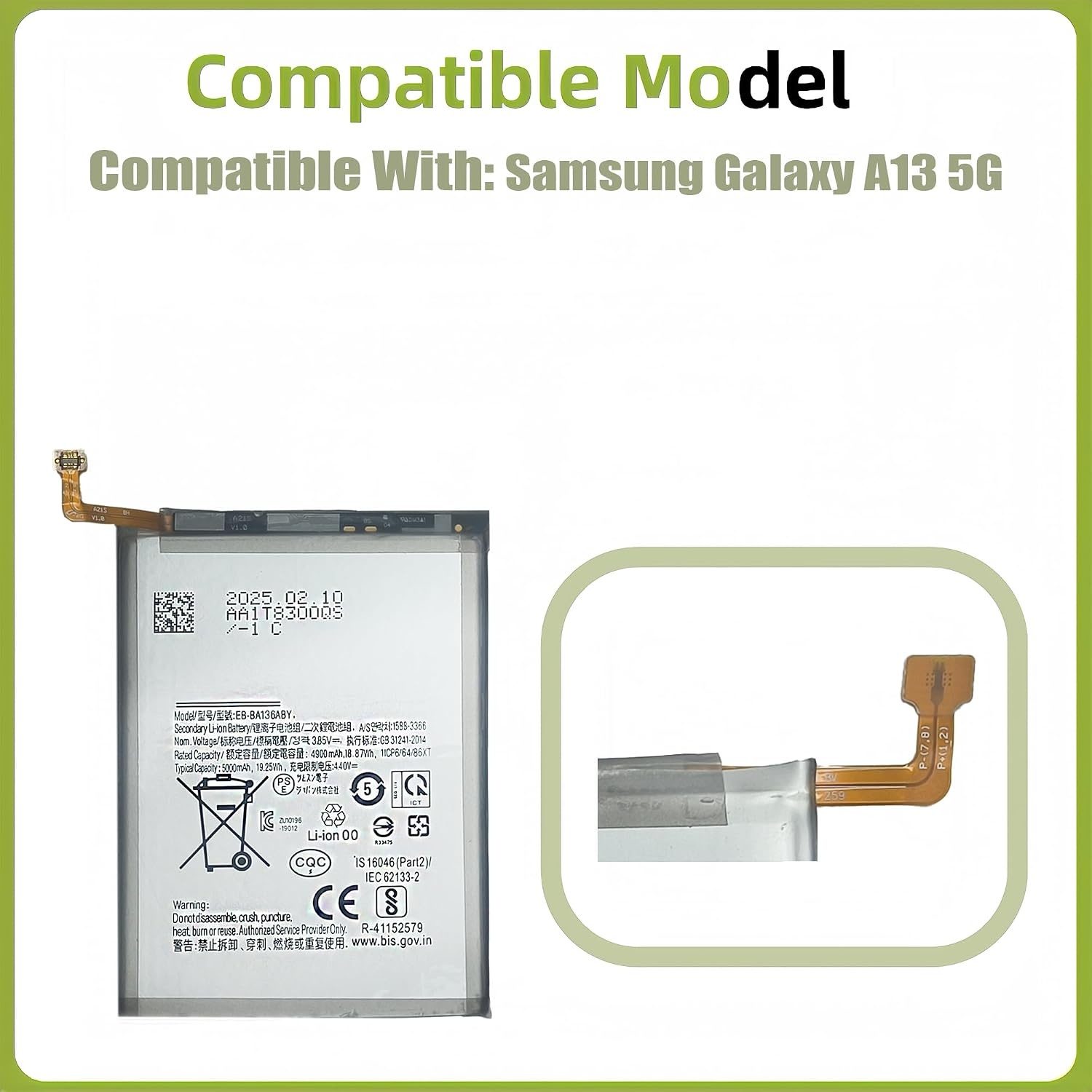 Accu voor Samsung Galaxy A13 5G SM-A136 | 5000 mAh | 54% Korting