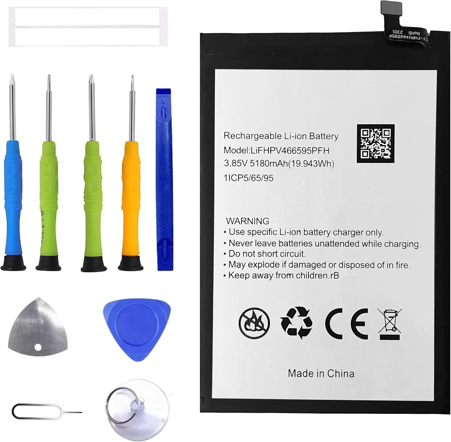 Vervangende Accu voor Blackview A52 - 5180 mAh - Incl. Gereedschap - 54% Korting
