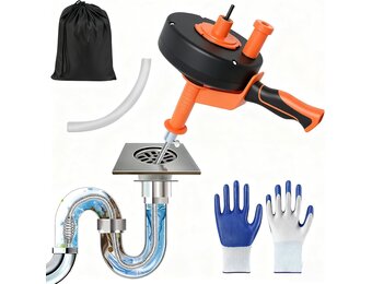 Ontstoppingsveer 10m met Handschoenen & Hulpstuk - 33% Korting!