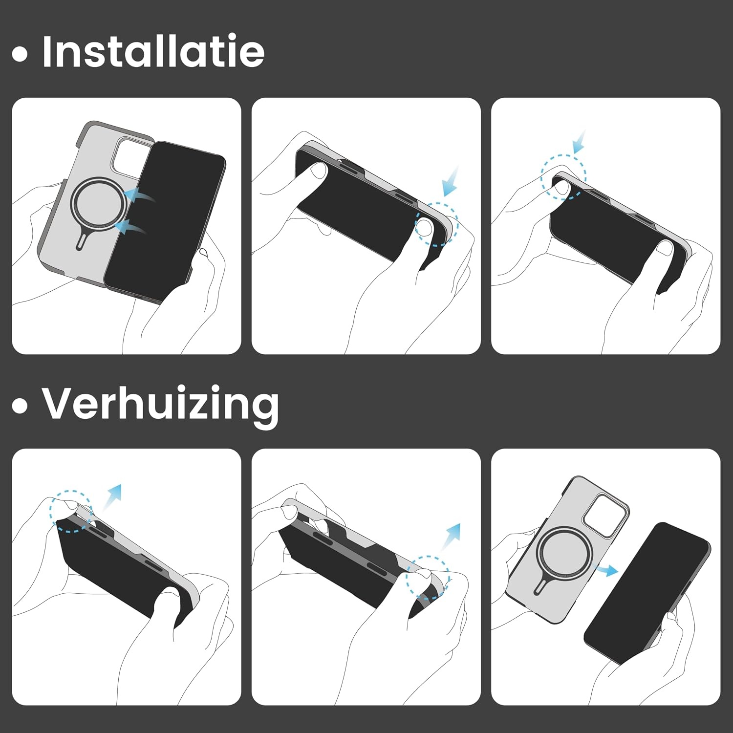 iPhone 16 Pro Hoesje: Ultradun Aramide Magsafe Zwart/Grijs