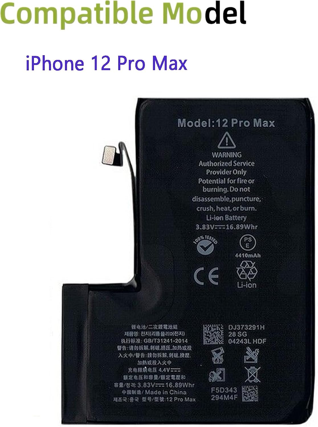 Vervangende iPhone 12 Pro Max Accu (40% Korting) | 4600 mAh