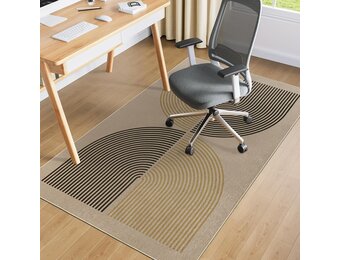 Bureaustoelmat Beige 120x150cm - Vloerbescherming Hardhout & Tapijt
