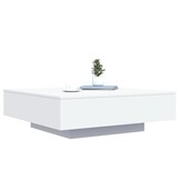 Moderne Salontafel met LED-verlichting Wit 100x100x31 cm - 61% Korting!