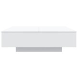 Moderne Salontafel met LED-verlichting Wit 100x100x31 cm - 61% Korting!