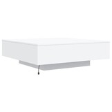 Moderne Salontafel met LED-verlichting Wit 100x100x31 cm - 61% Korting!