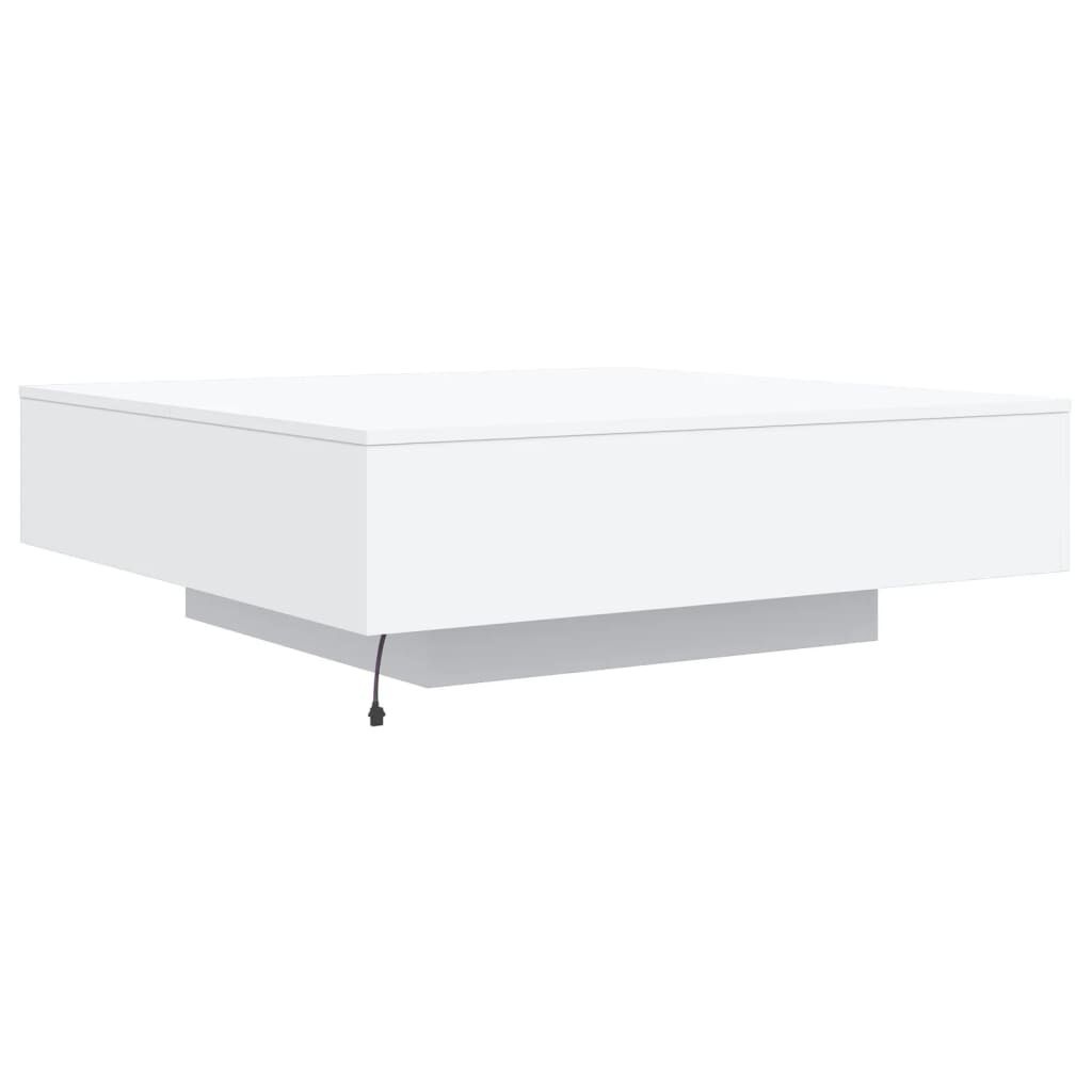 Moderne Salontafel met LED-verlichting Wit 100x100x31 cm - 61% Korting!