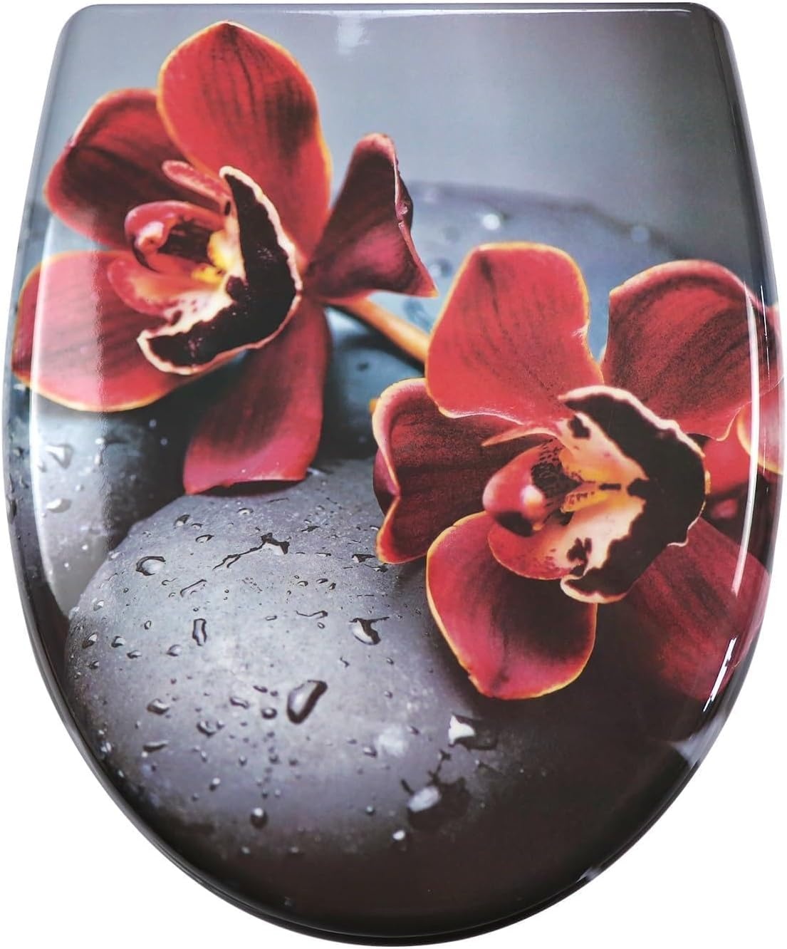 Duroplast Toilet Seat Soft Close -Quick Release Toilet Lid with Top Fixing,Various Patterns to Choose from (UF819-02)