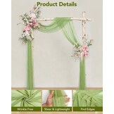 Set van 2 Groene Chiffon Gordijnen 75x600cm (28% Korting)