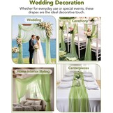 Set van 2 Groene Chiffon Gordijnen 75x600cm (28% Korting)