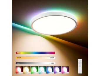 Moderne LED Plafondlamp Rond 30cm - Dimbare Kleur & RGB