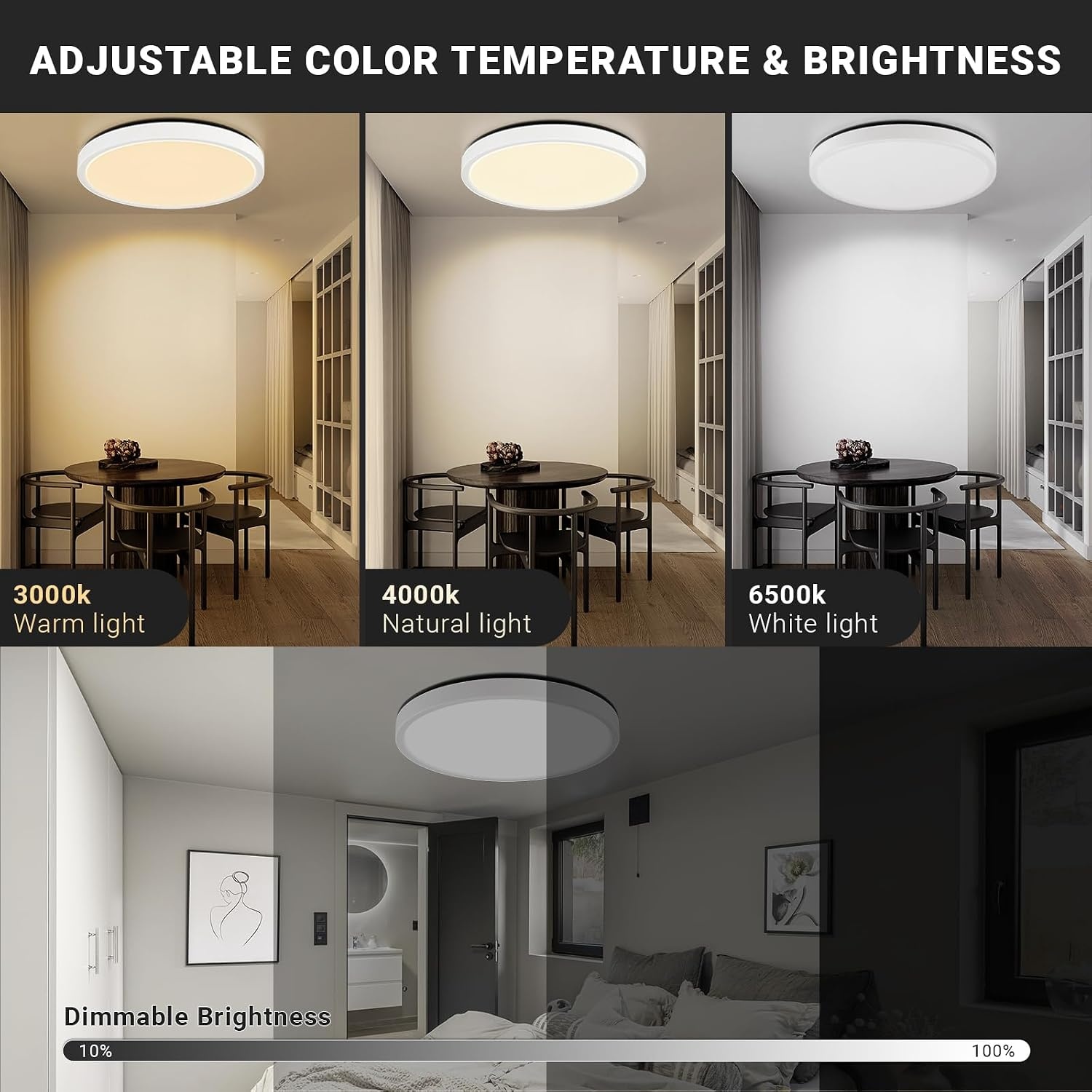 Moderne LED Plafondlamp Rond 30cm - Dimbare Kleur & RGB