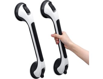 TAILI Douchehandgrepen Zwart (Set van 2) - 43cm - Zonder Boren