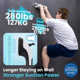 TAILI Douchehandgrepen Zwart (Set van 2) - 43cm - Zonder Boren