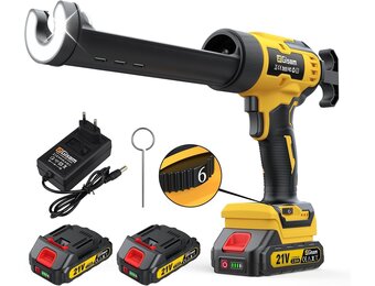 Draadloos Patroonpistool | 4000N | 6 Snelheden | 2x Batterij | 34% Korting