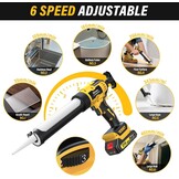 Draadloos Patroonpistool | 4000N | 6 Snelheden | 2x Batterij | 34% Korting
